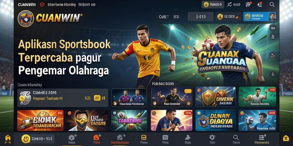 Tampilan gameplay CUANWIN dengan berbagai pilihan taruhan olahraga.