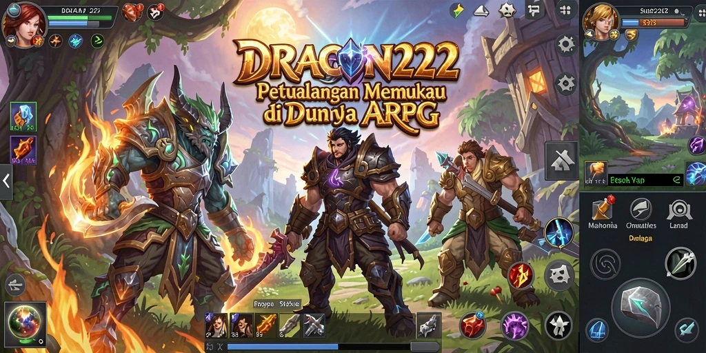 Tampilan gameplay epic di dunia fantasi DRAGON222.
