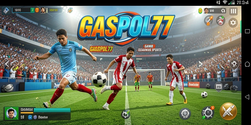 Screenshot utama GASPOL77 menampilkan aksi seru dalam pertandingan olahraga.