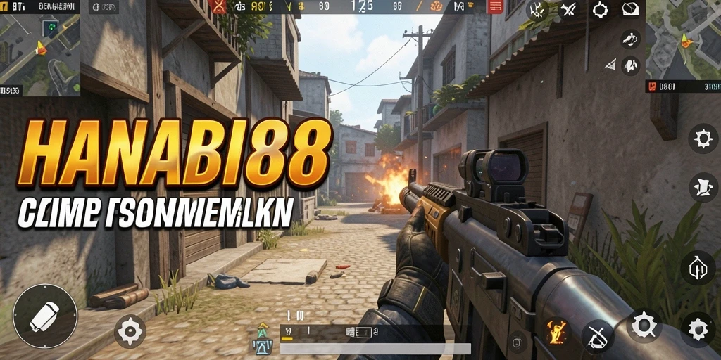 Tampilan seru dari pertempuran di HANABI88 dalam mode FPS.