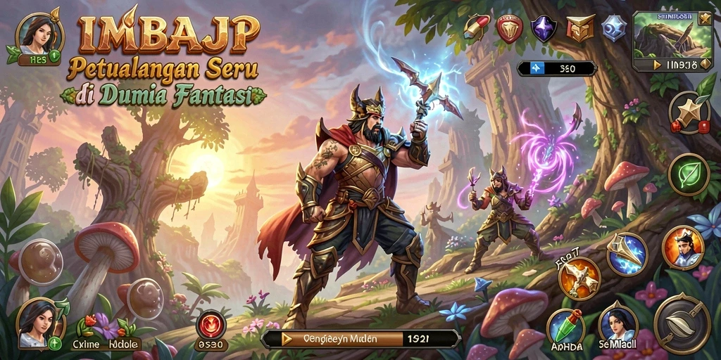Screenshot menunjukkan aksi seru dalam petualangan IMBAJP.