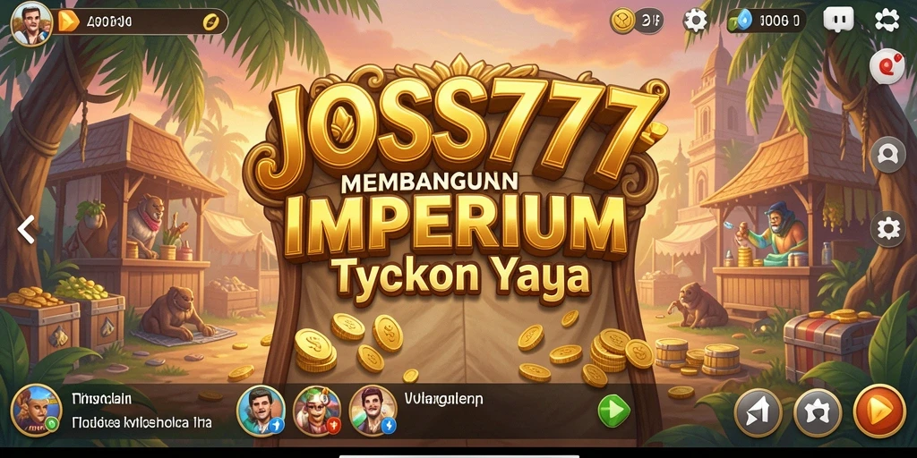 Screenshot gameplay JOSS777 menampilkan pengalaman membangun bisnis Tycoon.