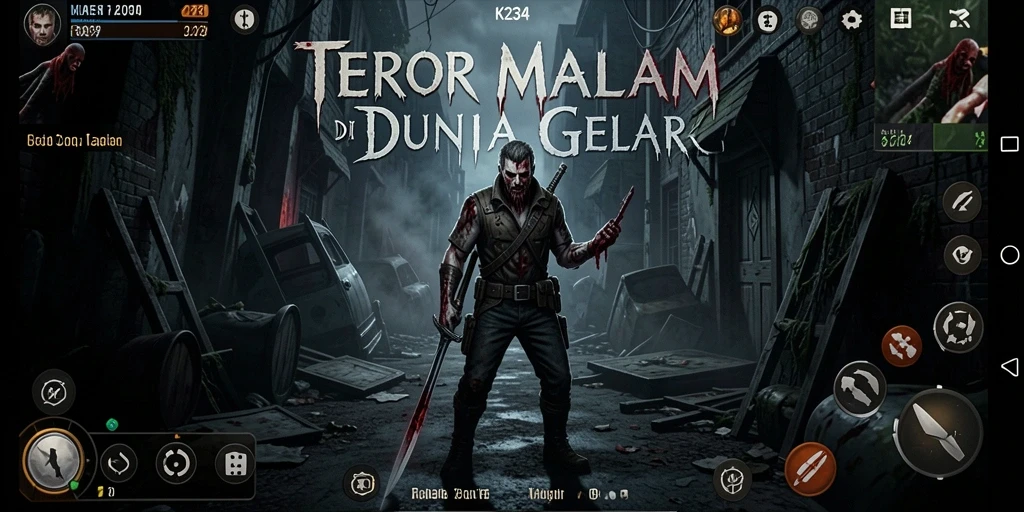 Tampilan gameplay K234 yang penuh ketegangan dan kegelapan.