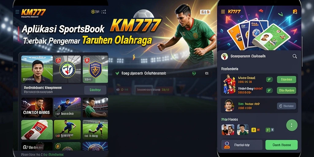 Tampilan menarik dari gameplay Sportsbook KM777 dengan info taruhan real-time.