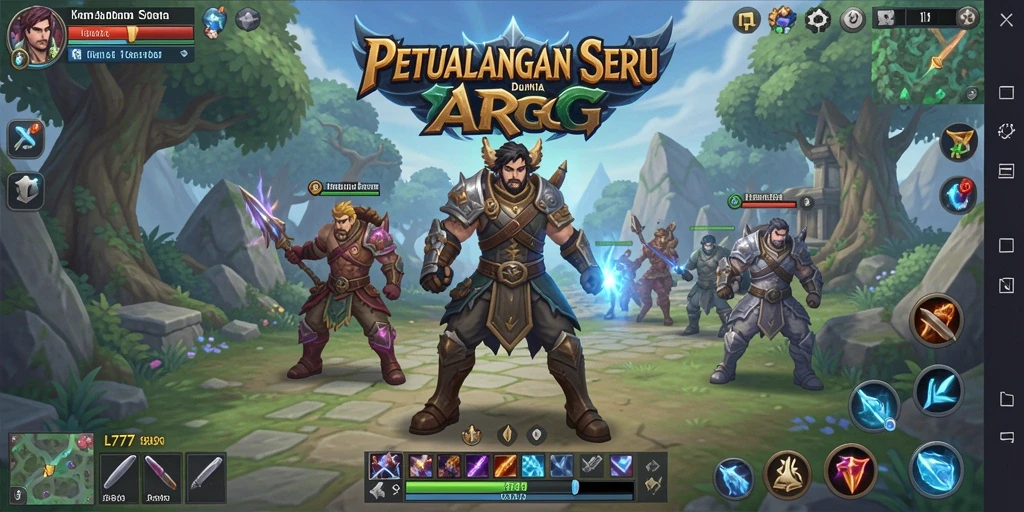 Screenshot L777 menampilkan aksi seru dalam pertarungan ARPG.
