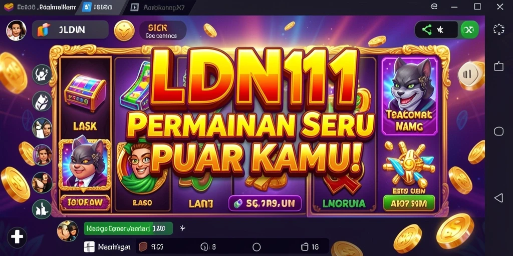Tampilan gameplay LDN11 dengan berbagai tema menarik dan fitur bonus.