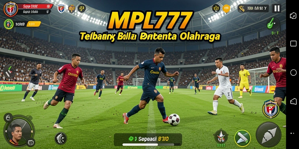 Tangkapan layar menunjukkan pertandingan sepak bola yang mendebarkan di MPL777.