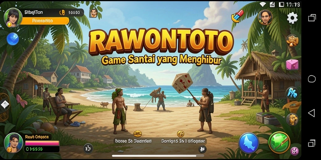 Gameplay RAWONTOTO yang menyenangkan dan penuh warna.