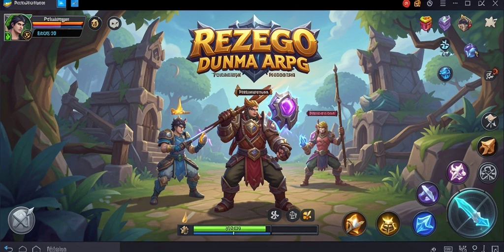 Tampilan gameplay <strong>REZEGO</strong> dengan pertarungan yang seru dan grafis menawan.