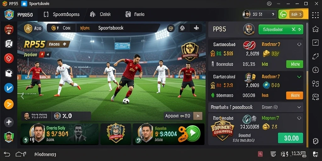 Tampilan gameplay menarik dari aplikasi Sportsbook RP55.