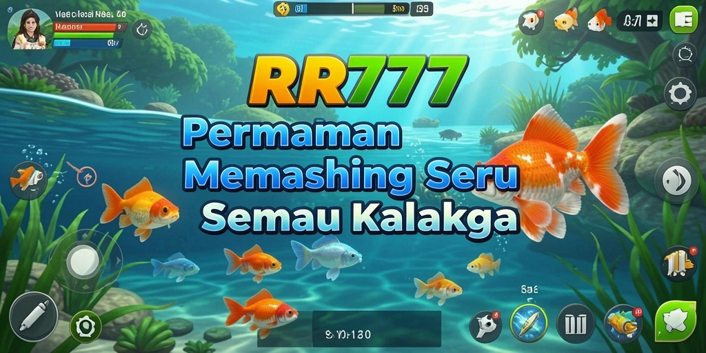 Tampilan gameplay mendebarkan saat memancing di lautan luas.