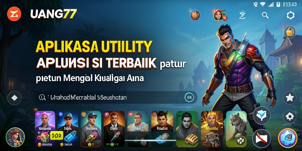 Tampilan aplikasi UANG77 yang menampilkan dashboard keuangan pengguna.