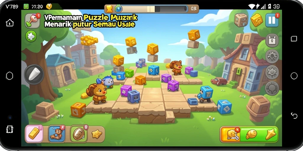 Screenshot gameplay VT789 yang menampilkan aksi match-3 yang seru dan penuh warna.