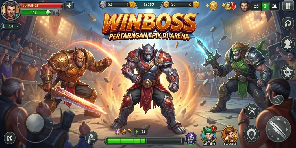 Tampilan gameplay WINBOSS yang penuh aksi dan menarik.