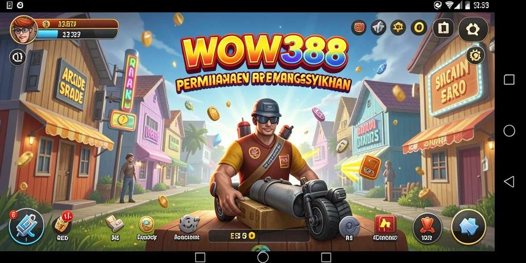 Screenshot WOW388 yang menunjukkan gameplay seru dalam mode Arcade.