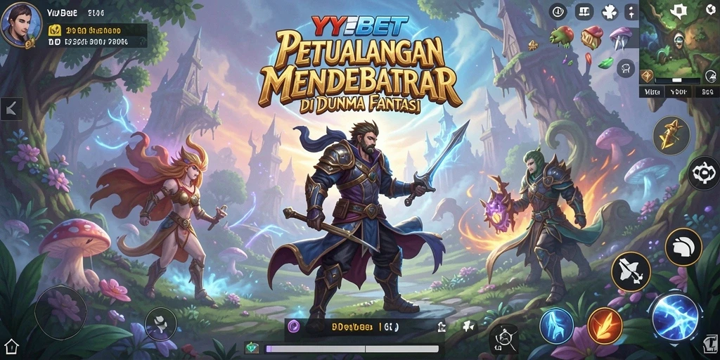 Tangkapan layar utama YYBET menampilkan petualangan seru dalam dunia fantasi.