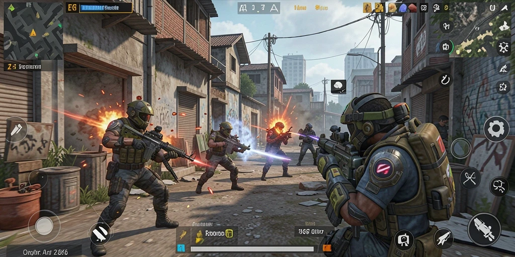 Screenshot gameplay ZK6 menampilkan aksi tembak-menembak yang mendebarkan.